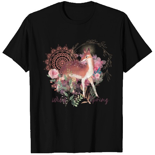 Sweet Deer In Wild Spring - 12 T Shirts