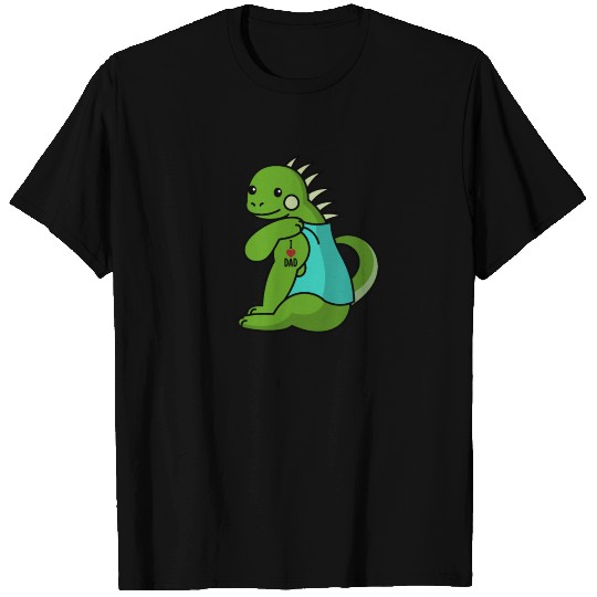 I Love Dad Iguana Reptile T Shirts