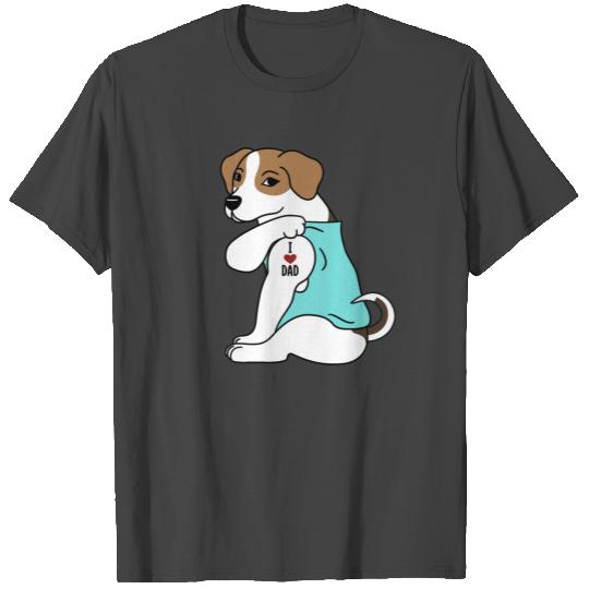I Love Dad Jack Russell Terrier T Shirts