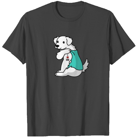 I Love Dad Great Pyrenees T Shirts