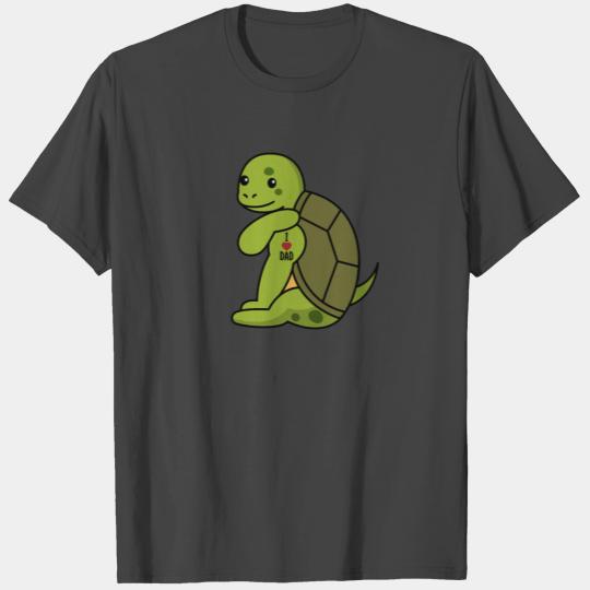 I Love Dad Turtle T Shirts