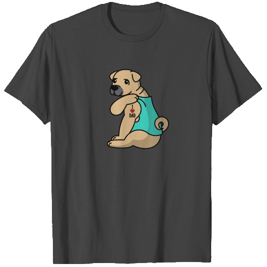 I Love Dad Shar Pei T Shirts