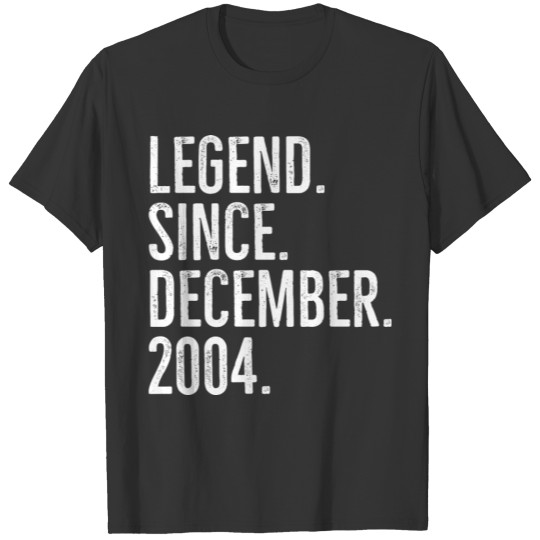 Legend Since December 2004 T-shirt