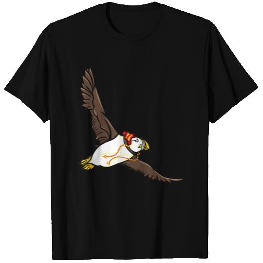 Funny Puffin cartoon Raglan Baseball T Shirts