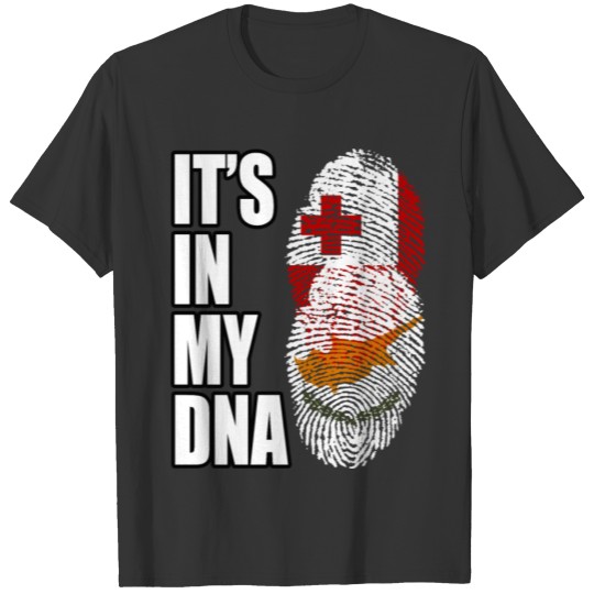 Tongan And Cypriot Mix Heritage DNA Flag T-shirt