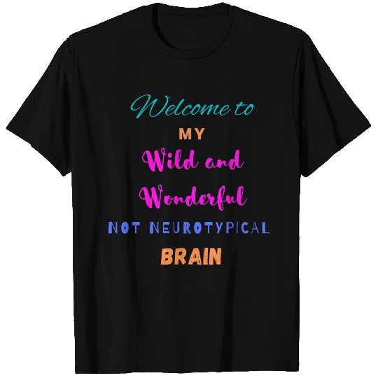 Wild and Wonderful Brain - Multi pink, blue orange T Shirts