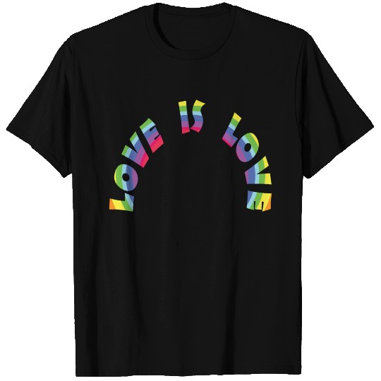 Love Is Love, Rainbow, Colorful, T Shirts