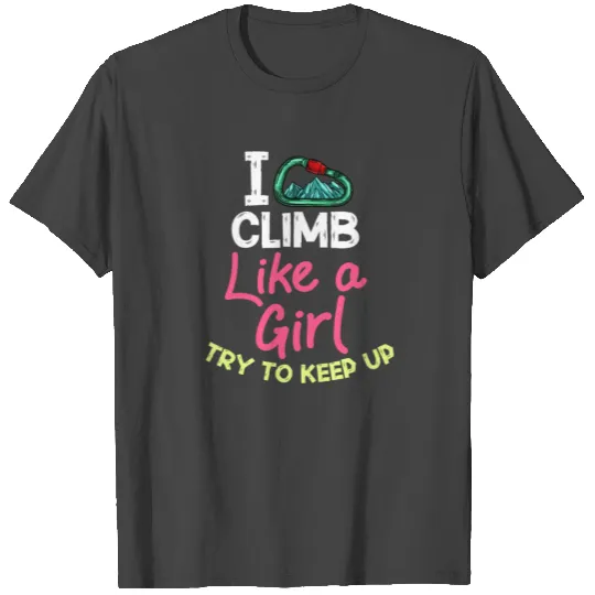 Rock Climbing Women Indoor Bouldering Girl Wall T Shirts