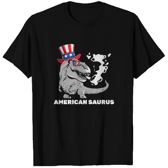 Patriotic Party Dino American Saurus 4th Of July T Shirts