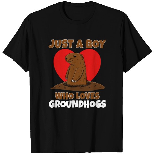 Just A Boy Who Loves Groundhog T Shirts