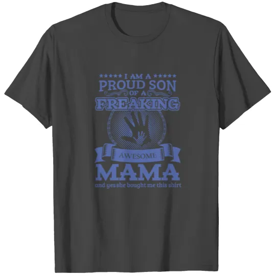 Family mom son T Shirts
