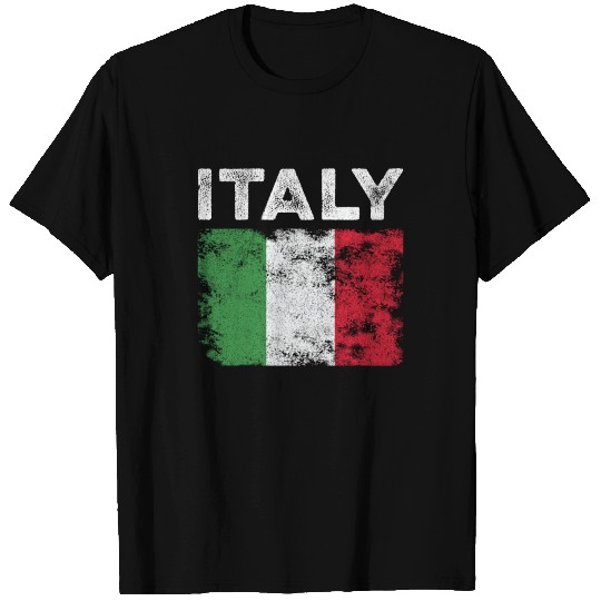 Italy Flag Distressed - Italian Flag T Shirts