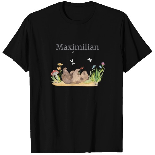 Waldtier Bär Flowers Name Maximilian T Shirts
