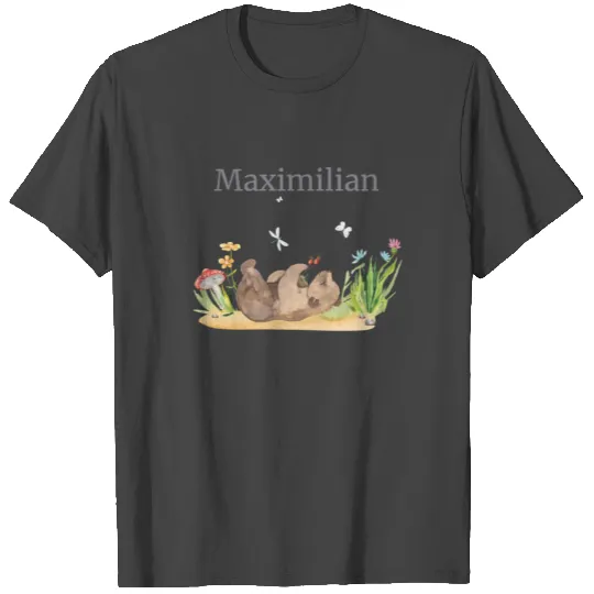 Waldtier Bär Flowers Name Maximilian T Shirts
