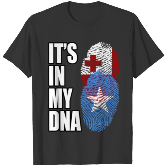 Tongan And Slovenian Mix Heritage DNA Flag T-shirt