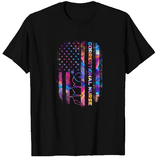 correctional nurse - US flag T Shirts