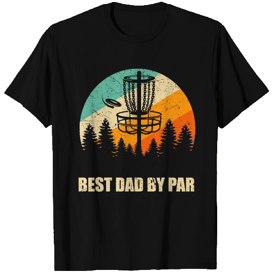 Retro Disc Golf Best Dad T Shirts Sunset Vintage