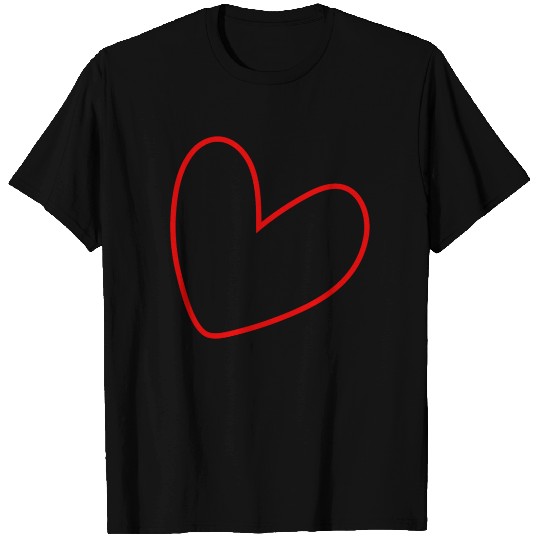 Simple Red Heart T Shirts
