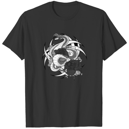 Snake and Rose Tattoo T-shirt