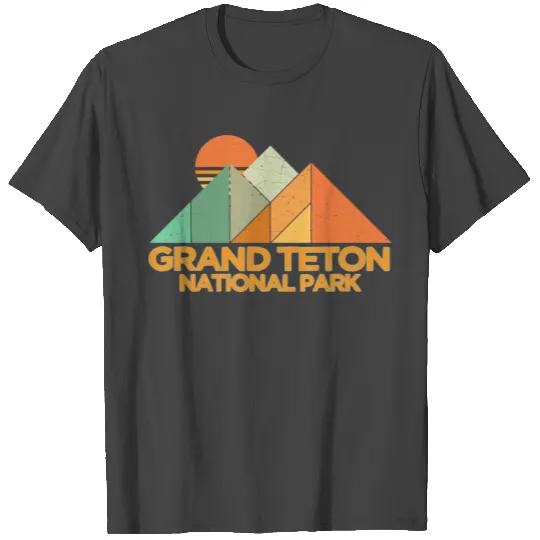 Retro Vintage Grand Teton National Park T T Shirts