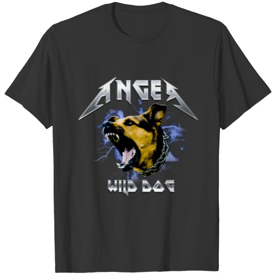 Anger Wild Dog Streetwear T Shirts