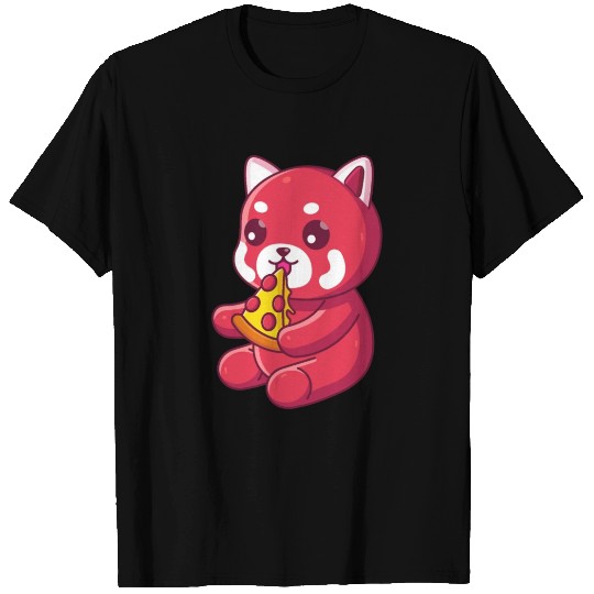 Red Panda Eating Pizza T Shirts