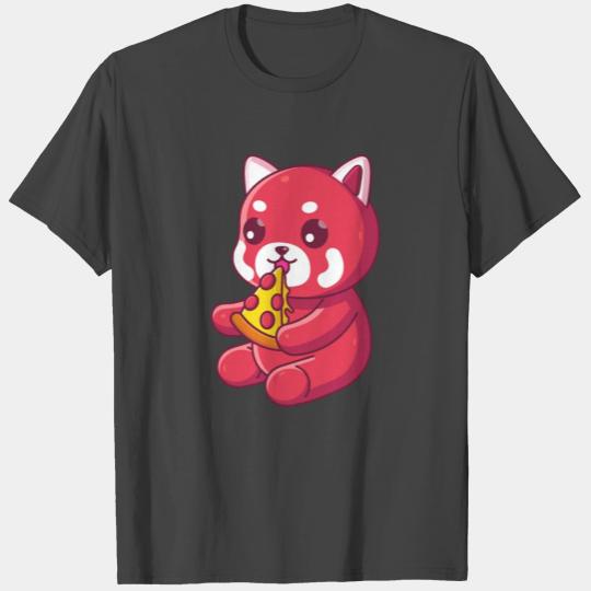 Red Panda Eating Pizza T Shirts