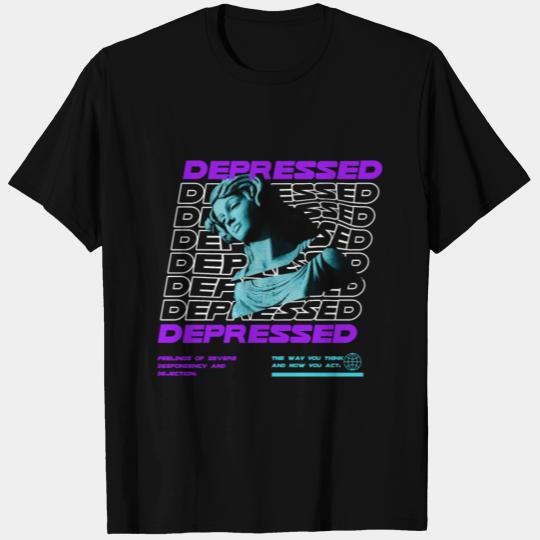 Depressed Statue Streetwear T Shirts