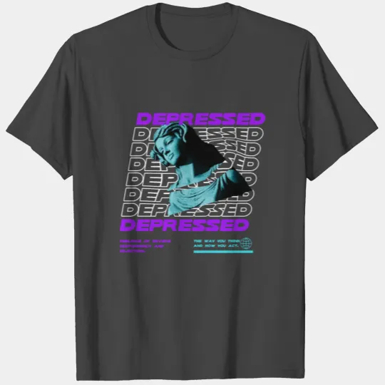 Depressed Statue Streetwear T Shirts