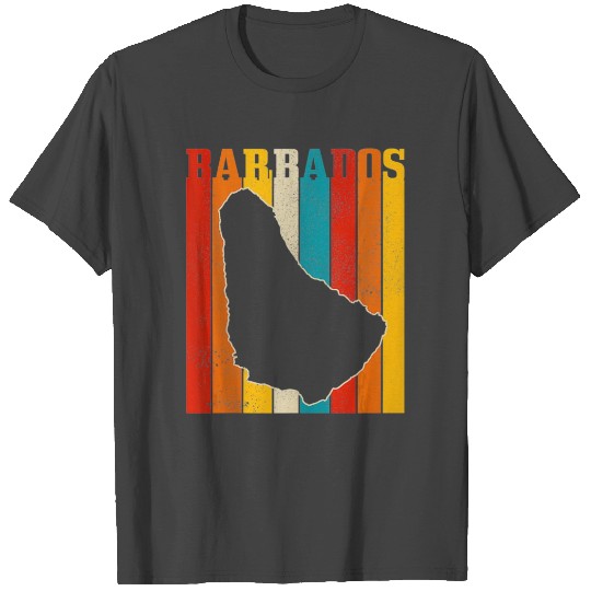 Barbados Vintage Barbadian Island Map Pride T Shirts