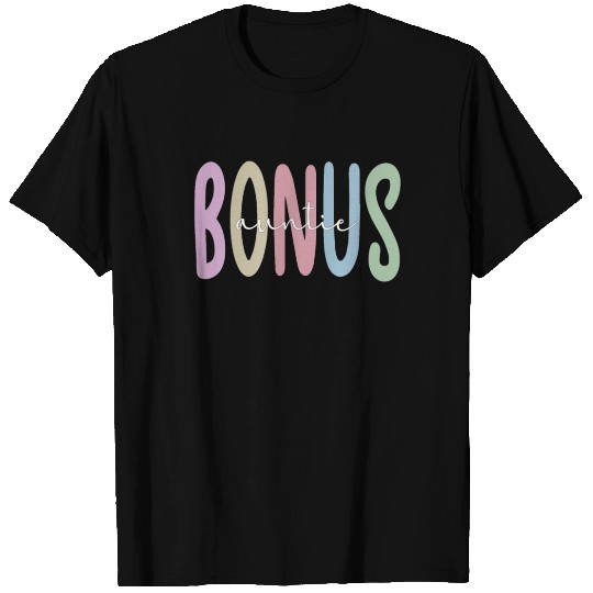 Proud Bonus Auntie Step Aunt Appreciation Gifts T Shirts