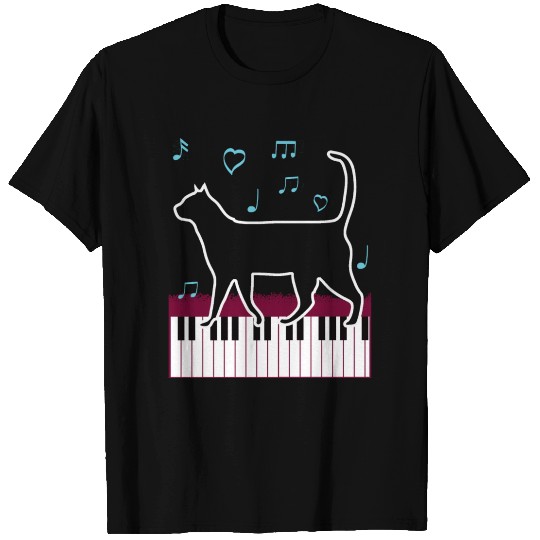 cat walking with music T Shirts
