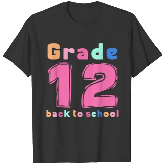 Twelfth Rainbow Girls Boys Teacher Cute 12th Grade T Shirts