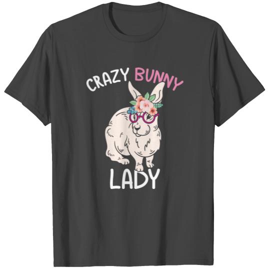 Women Cute Easter Day Animal Lover Crazy Bunny T Shirts