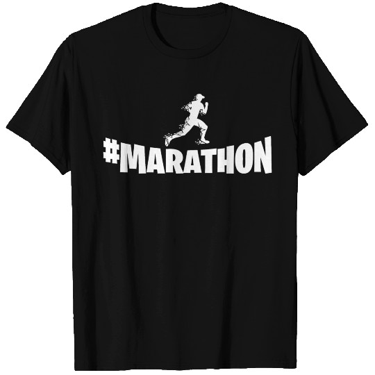 Marathon Running Motif for Runners n Joggers T Shirts