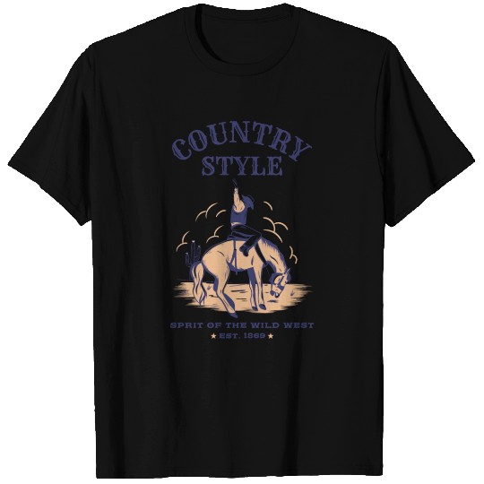 Country Style Rodeo Wild West Cowboy T Shirts