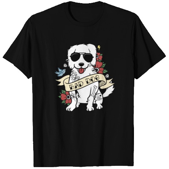 Bad Dog Tattoo Great Pyrenees T Shirts