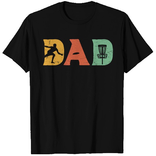 Mens Funny Disc Golf Dad Retro Fathers Day T Shirts