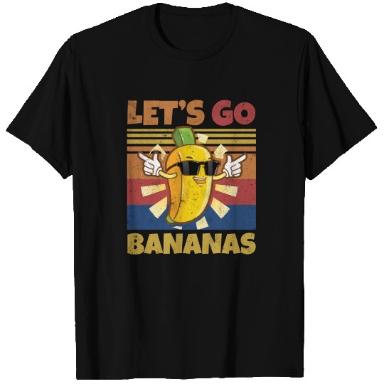 Retro Let's Bananas Funny Banana T Shirts
