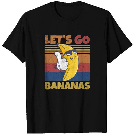 Retro Let's Bananas Funny Cool Banana T Shirts