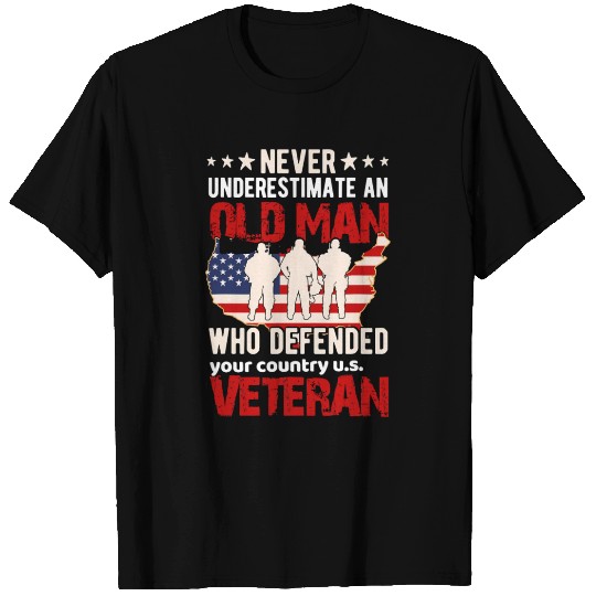US Veteran Never Underestimate an Old Man T Shirts