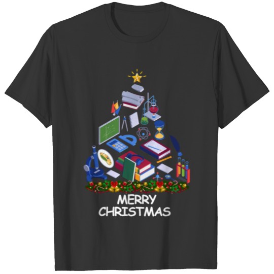 Teacher Christmas Tree Merry Christmas T Shirts
