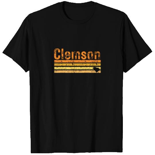 Retro 80s Style Clemson South Carolina Trendy T Shirts