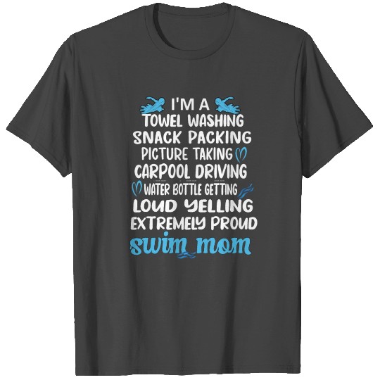 Swim Mom Proud Swimmer Mama Swimming Mother Gifts T Shirts
