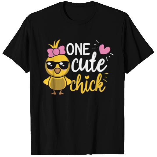 One Cute Chick Animal Pun Funny Easter Day T Shirts