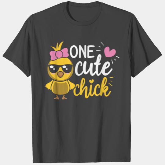 One Cute Chick Animal Pun Funny Easter Day T Shirts