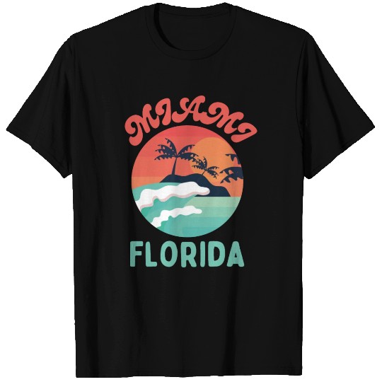 Vintage Miami Beach Florida Beach Tropical Summer T Shirts