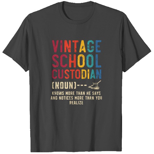 Janitor Janitress School Custodian Clean Freak T Shirts