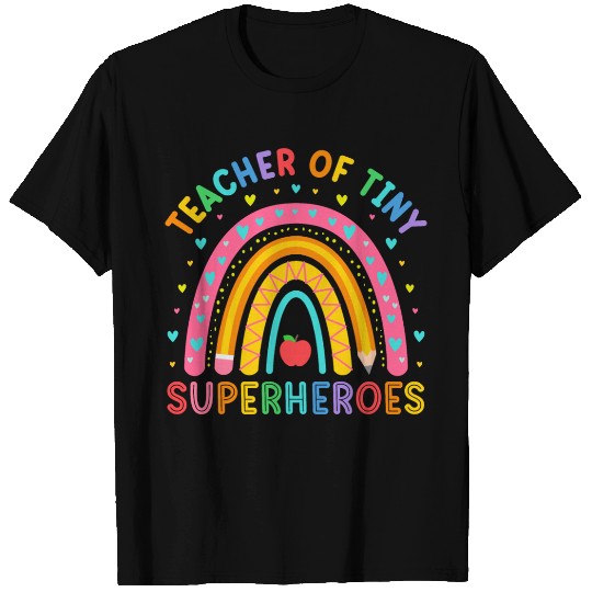 Teacher Of Tiny Superheroes Funny Pre-k Teacher T Shirts