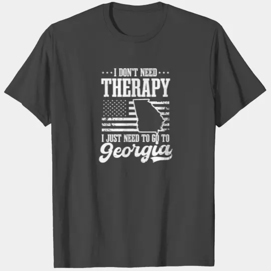 Georgia Peach No Therapy Go To Georgia Flag T Shirts